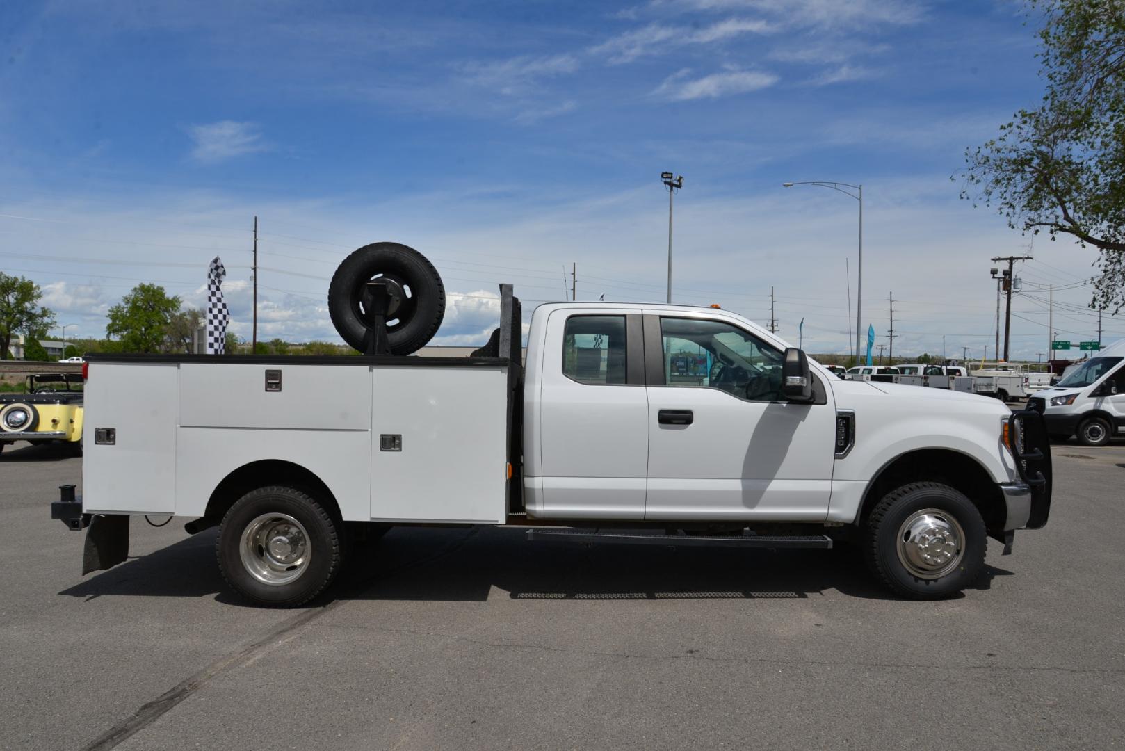 2017 White /Gray Ford F-350 SD XL Supercab Dually (1FD8X3H69HE) with an 6.2 Gasoline V8 engine, 6 speed automatic transmission, located at 4562 State Avenue, Billings, MT, 59101, (406) 896-9833, 45.769516, -108.526772 - 2017 Ford F-350 SuperCab Dually 4WD - Service Body! 6.2L V8 OHV 16V Engine - 6-Speed Automatic Transmission - 4WD - Service/Utility Body - 133,429 miles - Inspected and serviced - copy of inspection and work performed as well as a full vehicle history report provided - Ready to go to the jobsite - Photo#27